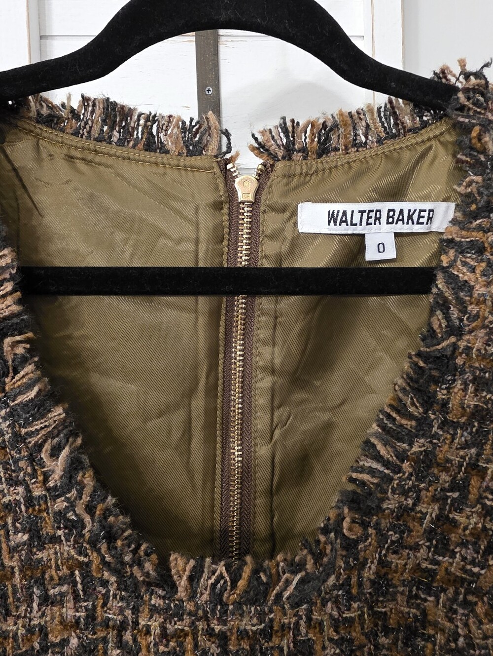 Walter Baker Sleeveless Boucle Tweed Dress Size 0 - Picture 2 of 8